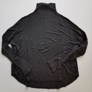 Aritzia Babaton Charcoal Gray Mock/Turtle Neck Long Sleeve Top Oversized Size M